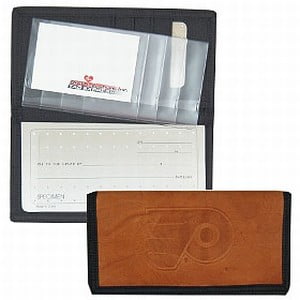 Philadelphia Flyers Leather/Nylon Embossed Checkbook Cover