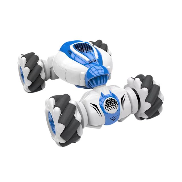 Blue Mini Rc Stunt Car Remote Control Toy 4Wd Drift Vehicle With 360 Degree Rotation Function 6.97X4.33X1.89 Inches 1.01 Lbs