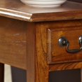 thumbnail image 3 of Leick Furniture Chairside Wood End Table in Medium Oak Finish, 3 of 9