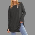 thumbnail image 2 of Besolor Tuniques pour Femmes à Porter avec des Leggings, Col Ras du Cou, Ourlet Arrondi, Manches Longues, Chandails avec Trou pour le Pouce, Tenues d'Automne, 2 of 6