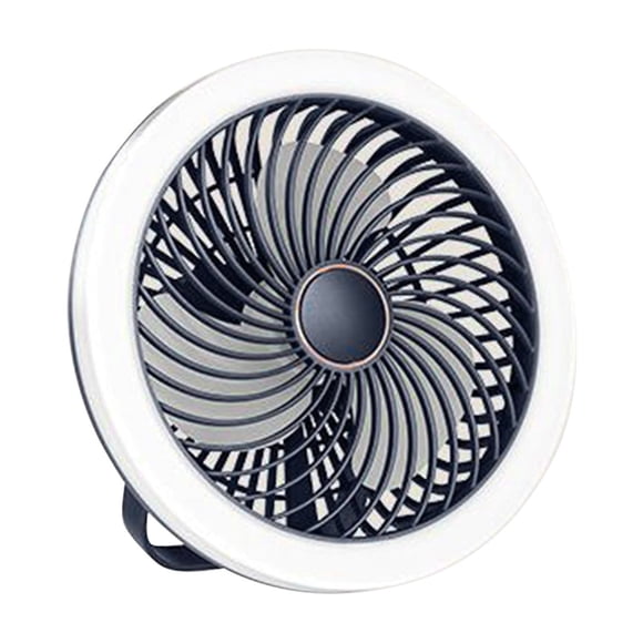Ohufall USB Rechargeable Low Profile Ceiling Fan With Light Small Portable Hanging Cooling Fan For Bedroom Outdoor
