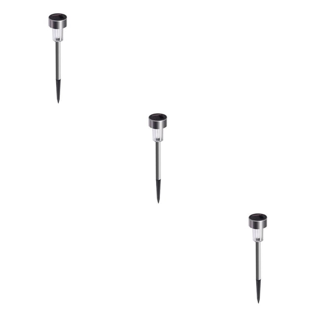 jesticaly 2Pcs Stainless Solar LED Lawn Lamp IP44 Outdoor Garden Pathway Landscape Lamp Red 3Set