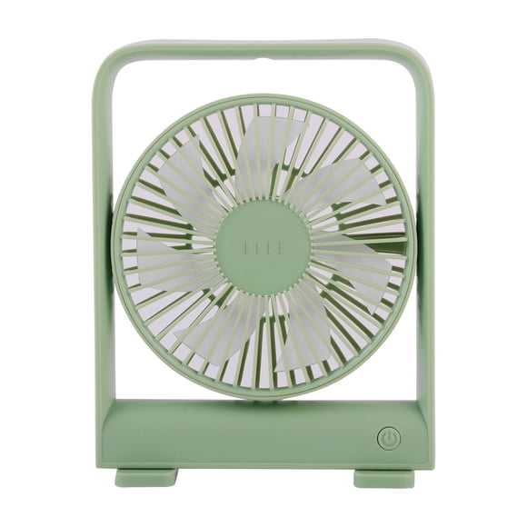 ELLE Ocean Breeze Series Magnetic Tabletop Rechargeable Fan (Sage Green)