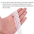 thumbnail image 4 of Unique Bargains Lace Trim Ribbon 30 Yards 1 Inch Cotton Elastic Trim for Craft,Gift Wrappers,Headbands,White Style 11, 4 of 5