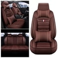 thumbnail image 2 of Maidao Car Seat Covers for Nissan for Sentra 2007-2012 5 Seats Compatible Airbag Leather Waterproof Front Rear Cushion Protector Full Set with Pillows Coffee, 2 of 7
