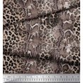 thumbnail image 2 of Soimoi Pink Poly Georgette Fabric Leopard & Snake Animal Skin Print Sewing Fabric Yard 52 Inch Wide, 2 of 3