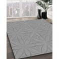 thumbnail image 3 of Ahgly Company Tapis Rond Lavable en Machine Intérieur Transitionnel Gris Platine, 5 Pieds Rond, 3 of 7