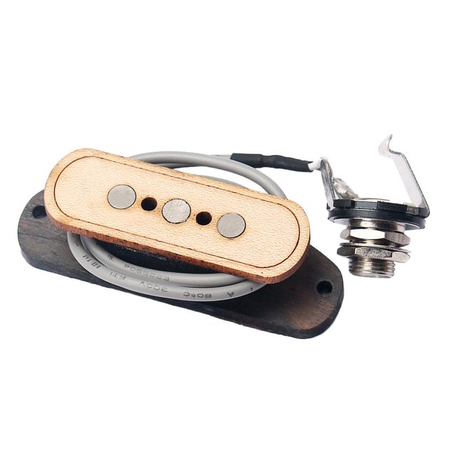Milaget Pre-wired 3 String Single Coil Pickup Maplewood Rosewood for Cigar Box Guitar