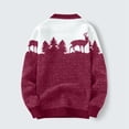 thumbnail image 3 of Pisexur Chandails de Noël pour Hommes Mode Imprimé de Cerf de Noël Chandail Tricoté Décontracté à Manches Longues Col Rond Automne Hiver, 3 of 6