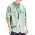thumbnail image 1 of Pisexur Coupe-Vent Veste Mode Homme Couleur Unie Manches Longues Sans Capuche Décontractée Vestes de Randonnée Vestes d'Automne pour Hommes, 1 of 7