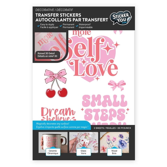 StickerYou Motivational Quote Decorative Transfer Stickers