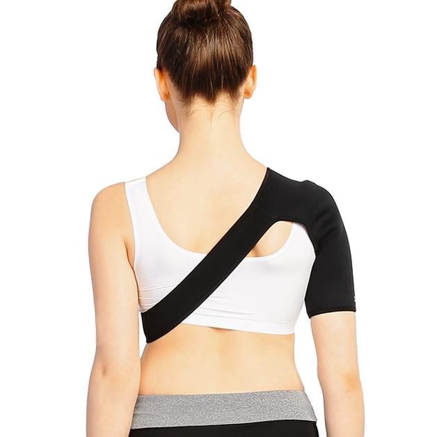WALFRONT Bretelle de Soutien d'Épaule Ajustable Sport Gym Compression Femmes&Hommes Noir