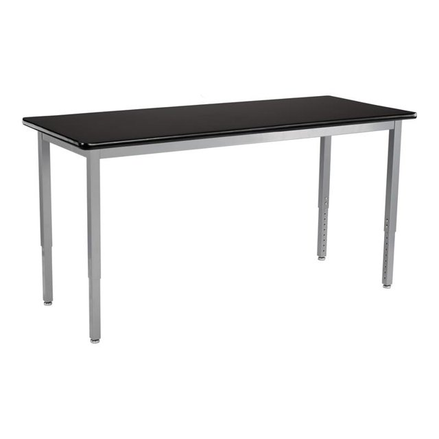 NPS SLT 8 Series 24x48" Metal Science Lab Table with HPL Top in Black