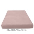 thumbnail image 3 of Birdeem Fitted Sheet, Bed Sheet with Soft Checkered Pattern, Elastic Deep Pocket Design for Non Slip Fit, 59x79 Inch Cotton Blend, Multiple Solid Colors, 3 of 9