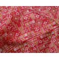 thumbnail image 4 of oneOone Silk Tabby Fabric Stripe & Square Geometric Â Printed Craft Fabric BTY 42 Inch Wide, 4 of 4