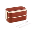 thumbnail image 2 of LSLJS 304 Stainless Steel Double-layer Lunch Box Sealed and Divided for Students Office Workers Portable Lunch Box Household Work Fresh-keeping Box, Portable Lunch, 2 of 3