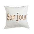thumbnail image 1 of Bonjour - White Canvas Filled Cushion  - Set of 2, 1 of 1