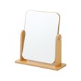 thumbnail image 1 of MasteelfCA Tabletop Mirror Wooden Rotating Makeup Mirror Angle Adjustable Stand Mirror, 1 of 8