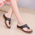thumbnail image 1 of LSLJS Women Summer Slip-On Wedges Beach Open Toe Breathable Sandals Embroidery Shoes, Women's Slippers, 1 of 9