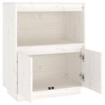thumbnail image 3 of vidaXL Sideboard White 60x34x75 cm Solid Wood Pine, 3 of 5