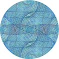 thumbnail image 1 of Ahgly Company Machine Washable Indoor Round Transitional Blue Diamond Blue Area Rugs, 8' Round, 1 of 7