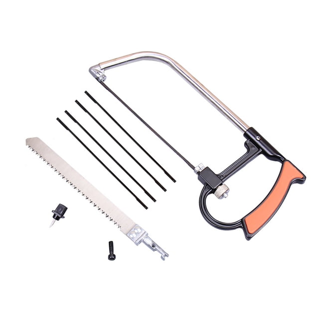 Yeacher Cadre de Scie à Mailles Scie à Main avec 6 Scies Alternatives 6 Pouces Deux Angles de Sciage 45inchx90 Jifengpour Bois PVC et Menuiserie