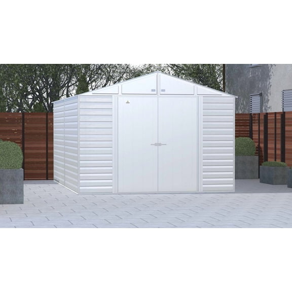 Arrow Select Steel Storage Shed, 10x14, Flute Grey
