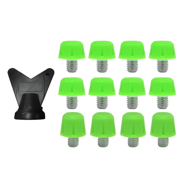 ZLight Football Shoe Spikes Replacement Football Boot Studs Nylon With Wrench For Soccer Cleats Rugby Enthusiasts Friends Green 8mm 11mm