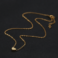 thumbnail image 5 of Collier Initial Cœur en Acier Inoxydable Mini Collier Lettre Cœur Plaqué Or 14K Acier Titane ----- Or T, 5 of 5