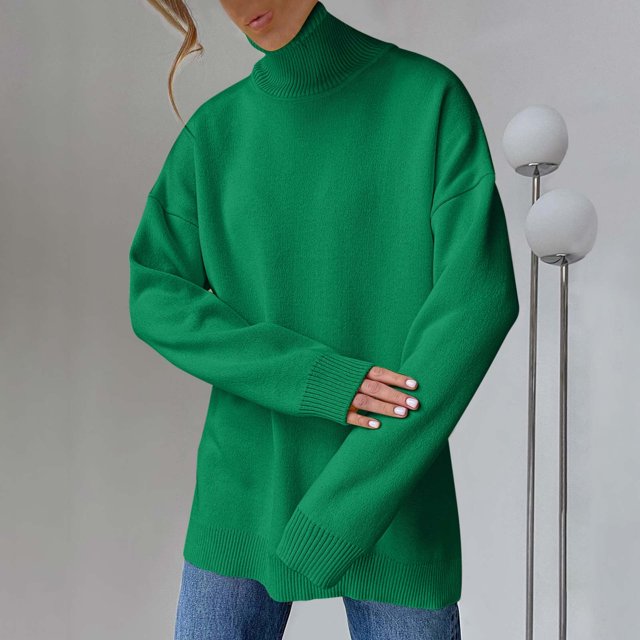 Dvkptbk Chandails pour Femmes Mode Féminine Tenue Décontractée Manches Longues Col Rond Chandail Vêtements en Liquidation