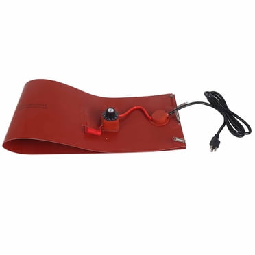 60L Oil Drum Silicone Heating Belt Metal Drum Electric Heater Pad with Thermostat 1200W US Plug 110V