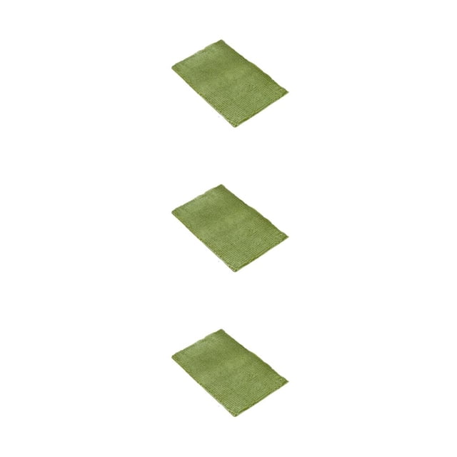 mmirethe Polyester Soft Chenille Rug - Prompt And Strong Absorption No Shedding Soft Texture Absorbent Yellow Green 40cm*60cm 3Set