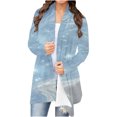 thumbnail image 2 of Cardigan à Manches 3/4 pour Femmes, Manches Longues, Mode Décontractée, Cardigan Imprimé, Haut Blouse en Liquidation, 2 of 6