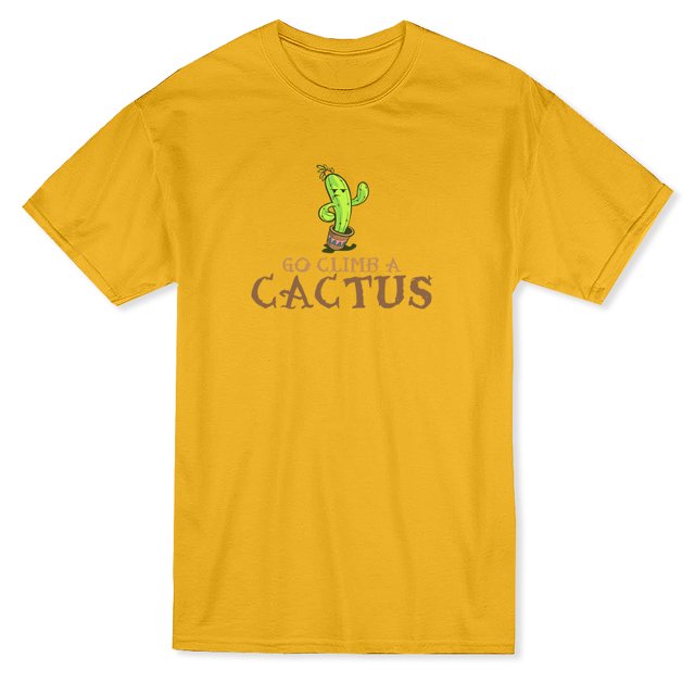 Go Climb A Cactus Cartoon Graphic Men's T-shirt