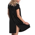 thumbnail image 3 of Bwiyojiz Tailles P-TTG Robe d'Été de Maternité Vêtements d'Accouchement pour Femmes Enceintes Manches Courtes Allaitement Ouvert Jupes pour Femmes Robes à Col Rond Vêtements pour Femmes Grande Taille, 3 of 3