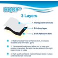 thumbnail image 3 of HQRP English Keyboard Stickers White Lettering on Black Background compatible with All PC / Laptops / Desktops, 3 of 5