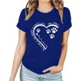 thumbnail image 2 of Meichang T-Shirts de la Saint-Valentin pour Femmes Hauts Mignons Imprimé Cœur Vacances Col Rond Hauts Décontractés Manches Courtes Cadeaux T-Shirts Blouses Liquidation de Printemps, 2 of 3