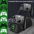 thumbnail image 2 of Charging Dock Station for Xbox Series X & S Game Controller Charger with 2PCS 1800mAh Battery Pack For Xbox One X/S/Elite, 2 of 8