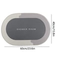 thumbnail image 3 of EDHITNR Super Absorbent Bath Rug Non Slip Silicone Backing Bathroom Floor Mat, Low Pile Polyester Shower Rug for Bathtub Washable Quick Dry Bath Mat for In Front of Shower Room, Gray, 3 of 7