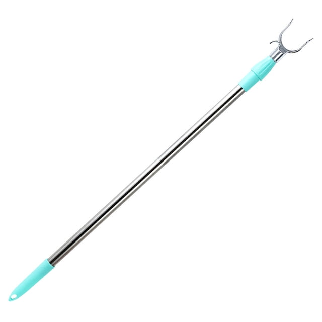 Tringle de Garde-Robe Rétractable - Tringle de Garde-Robe Extensible et Ajustable, Acier Inoxydable Robuste, Aucune Échelle Requise, Longueur de 22,8 à 30,7 Pouces pour Étagères, Crochet Utilitaire Suspendu Inclus