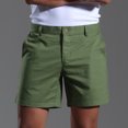thumbnail image 1 of EOYWHK Linen Gym Shorts Juniors Relaxed Fit Dress Shorts Summer Casual Solid Color Elastic Drawstring Pockets, 1 of 7