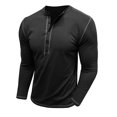 thumbnail image 1 of RXIRUCGD Blouse à Manches Longues Col Rond pour Hommes, Noir, Taille : S, 1 of 5