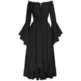 thumbnail image 2 of UPPADA Liquidation Robes d'Invitée de Mariage à Manches Évasées pour Femmes Robe de Cocktail Chic Robes de Bal d'Hiver Robes de Cocktail Formelles Robe Combinaison Asymétrique, 2 of 5