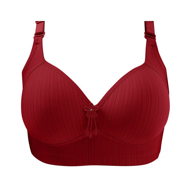 Clearance Sale 2025 Bra Women Clearance Lace Back Button Shaping Cup Adjustable Shoulder Strap Large Size Bra