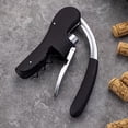 thumbnail image 3 of Wine Bottle Opener Stainless Steel Vertical Lever Corkscrew Anual Handheld Corkscrew with Built-in Foil Cutter Design, 3 of 8