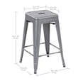 thumbnail image 2 of Mainstays 24 inch Metal Barstools Set of 4 Silver Color, 2 of 7