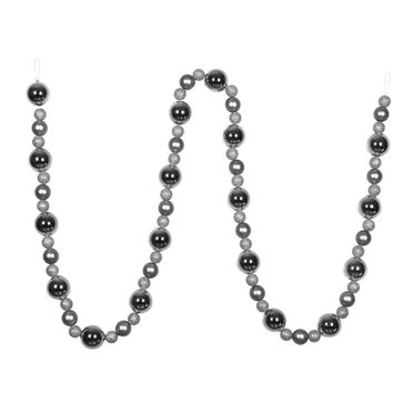 Vickerman N181707 9 ft. Silver Assorted Ball Garland