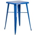 thumbnail image 3 of Bowery Hill Metal 3 Piece Bar Table Set in Blue, 3 of 4