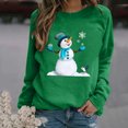 thumbnail image 1 of jsaierl Chandails de Noël pour Femmes Chandail Graphique Amusant Bonhomme de Neige Joyeux Noël Manches Longues Col Rond Hauts 2024, 1 of 4