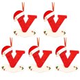 thumbnail image 1 of Agiferg Noël Petit Chapeau Rouge Lettre Pendentif DIY Nom Inscriptible 26 Lettre Pendentif 5PCS, 1 of 4
